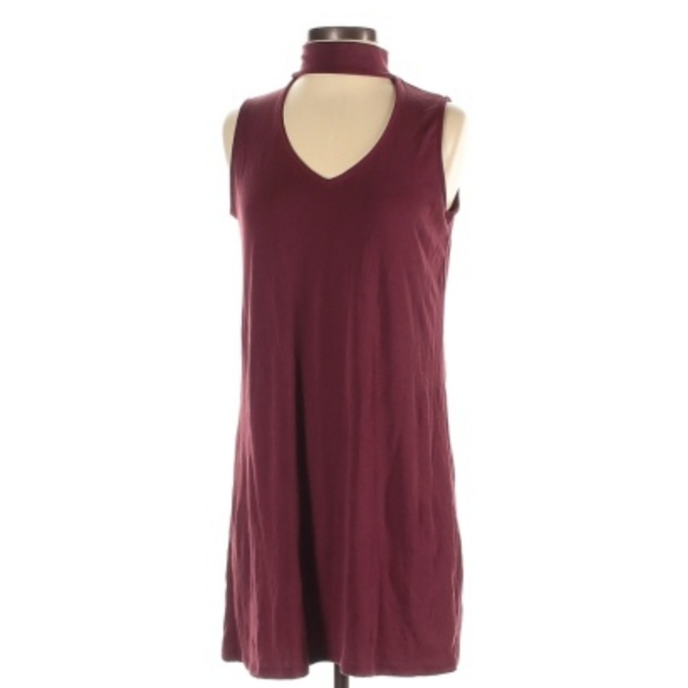 Drew designer alternative maroon color Gothic burgundy stretchy comfy dress XS